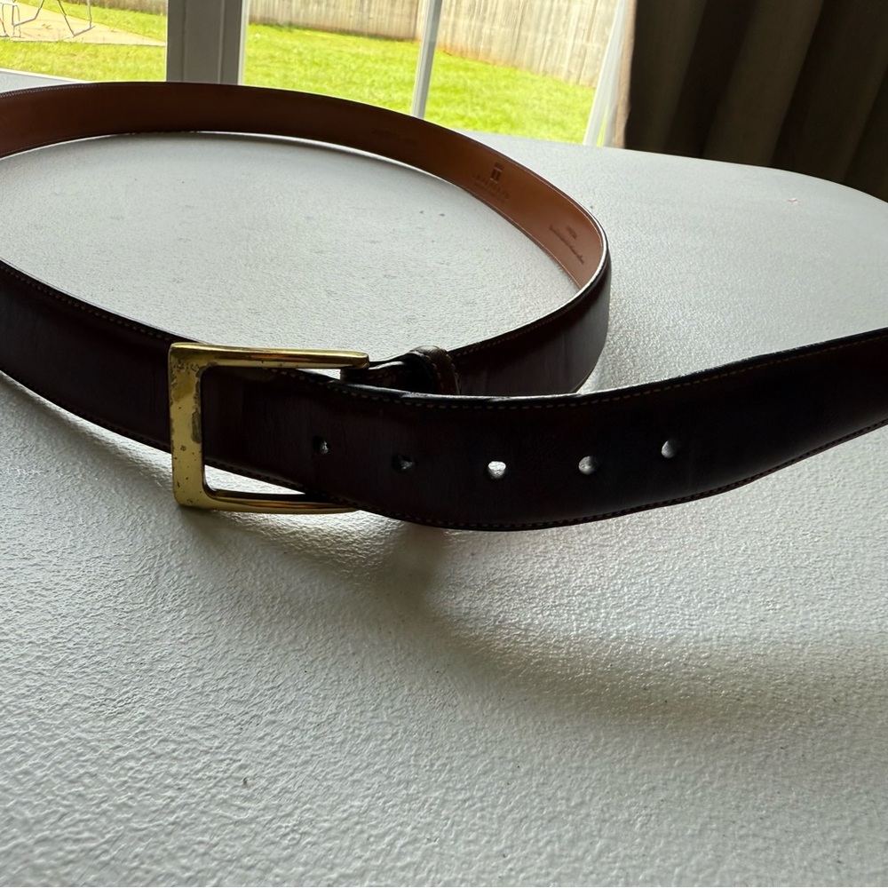 Trafalgar Cortina Leather Elegant Brown Leather Belt